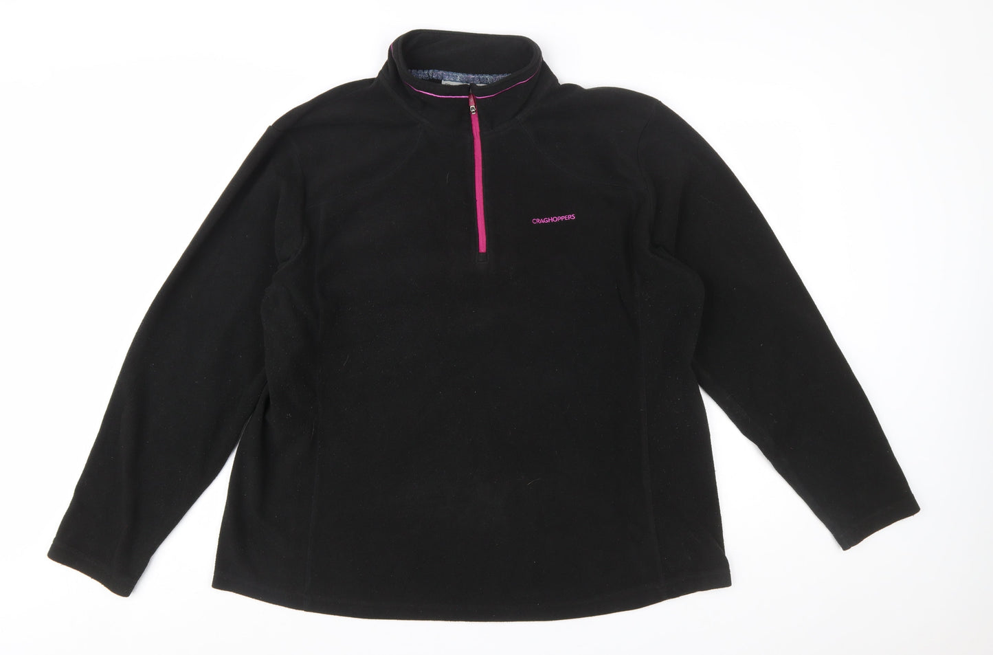 Craghoppers Women Black Size 20 Fleece 1/2 Zip Pullover Sweatshirt