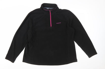 Craghoppers Women Black Size 20 Fleece 1/2 Zip Pullover Sweatshirt