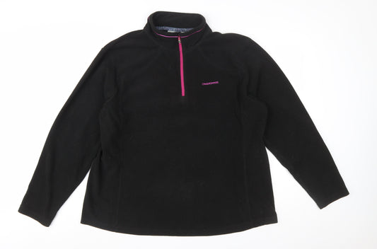 Craghoppers Women Black Size 20 Fleece 1/2 Zip Pullover Sweatshirt