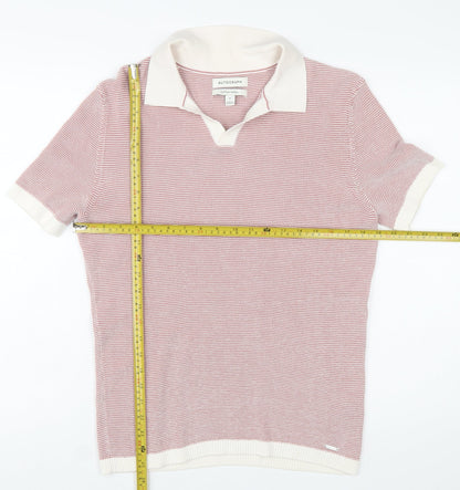 Marks and Spencer Mens Pink Cotton Modal Polo Shirt M