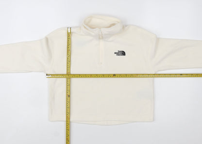 The North Face Womens Ivory Fleece 1/4 Zip Pullover Sweatshirt Size S