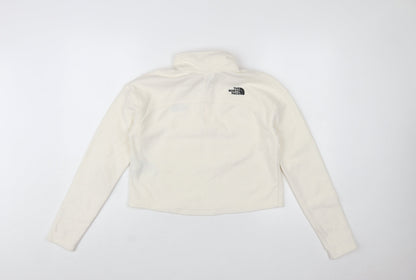 The North Face Womens Ivory Fleece 1/4 Zip Pullover Sweatshirt Size S