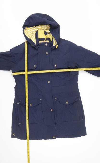 Marks and Spencer Per Una Womens Blue Waterproof Parka Coat Size 14
