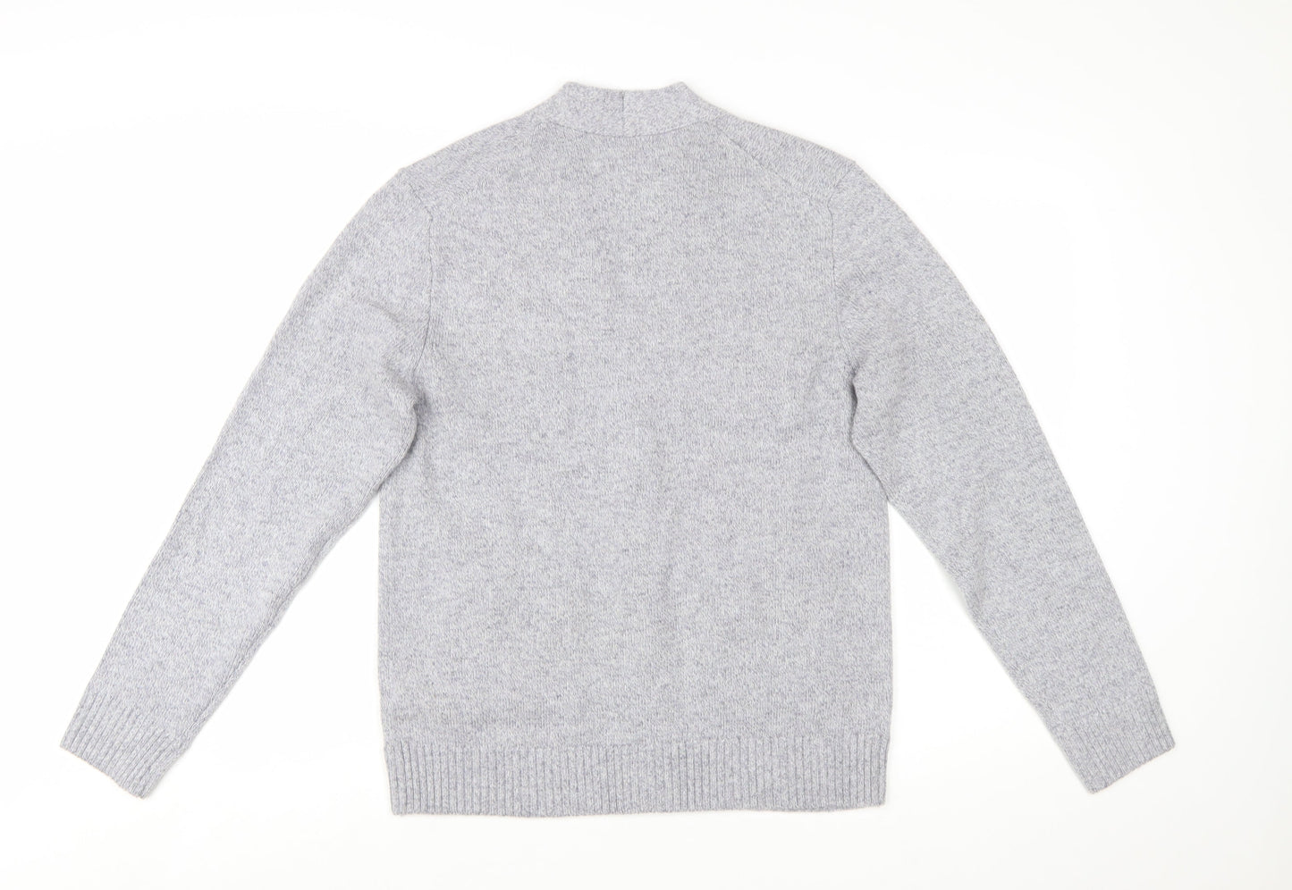 Marks and Spencer Men's Grey Lambswool Blend Cardigan Size S
