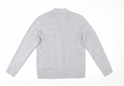 Marks and Spencer Men's Grey Lambswool Blend Cardigan Size S