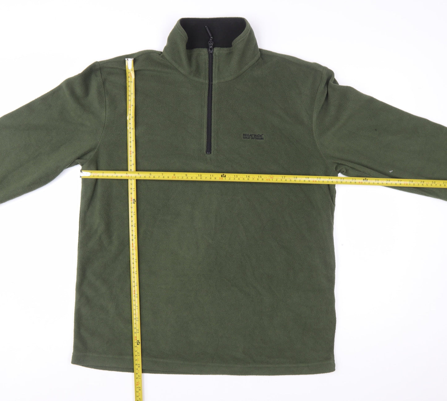 Regatta Mens Green Fleece Sweatshirt L 1/2 Zip Outdoor Pullover