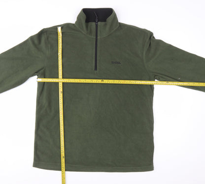 Regatta Mens Green Fleece Sweatshirt L 1/2 Zip Outdoor Pullover