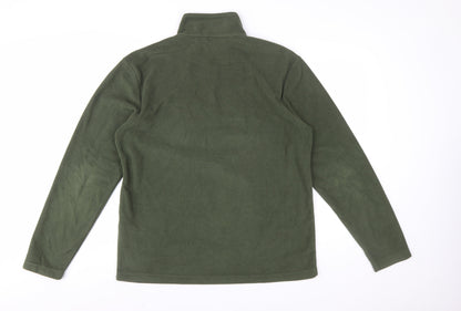 Regatta Mens Green Fleece Sweatshirt L 1/2 Zip Outdoor Pullover