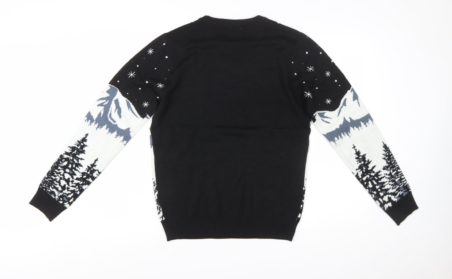 Coca-Cola Christmas Jumper Men's Black Small Pullover Crew Neck