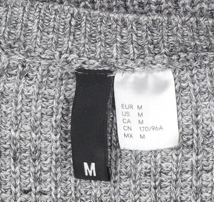 Divided Women’s Grey Crew Neck Knit Jumper Size 12 Long Sleeve Pullover