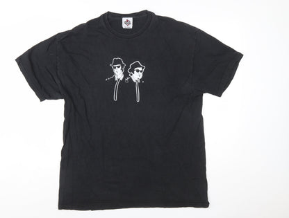 House of Blues Men's Black XL Graphic T-Shirt Funny Music Theme