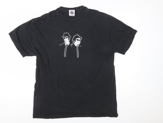 House of Blues Men's Black XL Graphic T-Shirt Funny Music Theme
