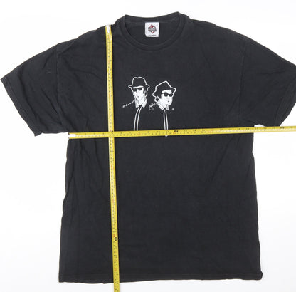 House of Blues Men's Black XL Graphic T-Shirt Funny Music Theme