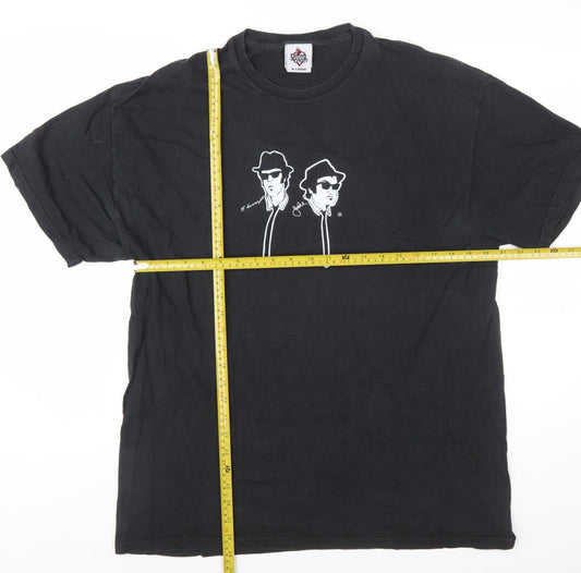 House of Blues Men's Black XL Graphic T-Shirt Funny Music Theme