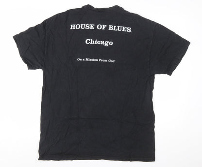 House of Blues Men's Black XL Graphic T-Shirt Funny Music Theme