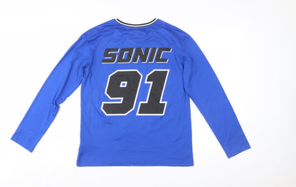 Primark Boys Blue Sonic the Hedgehog Long Sleeve T-Shirt 13-14 Years
