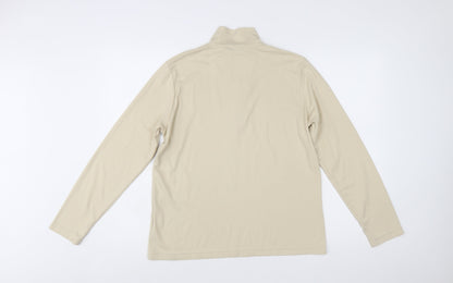 GOLFINO Beige Women's Size 16 Long Sleeve 1/4 Zip Golf Top