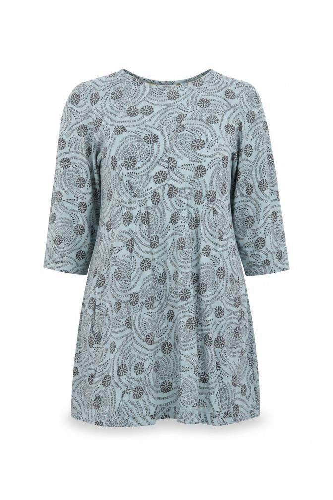 White Stuff Women Blue Floral A-Line Cotton Dress UK 10