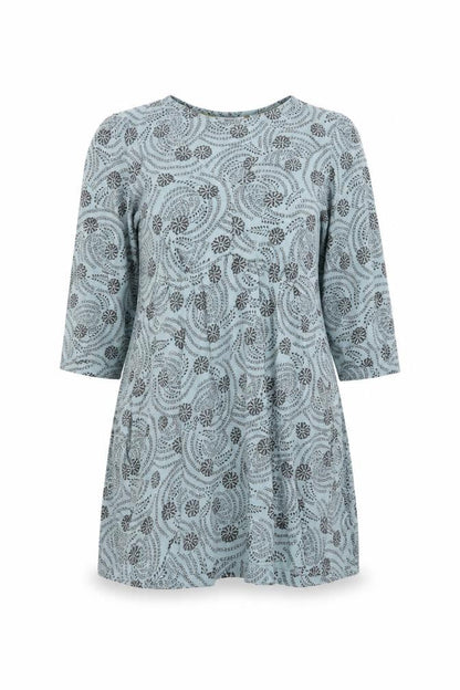 White Stuff Women Blue Floral A-Line Cotton Dress UK 10