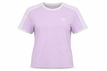 Adidas Women Purple Ringer T-Shirt Size 10 Short Sleeve Retro Style