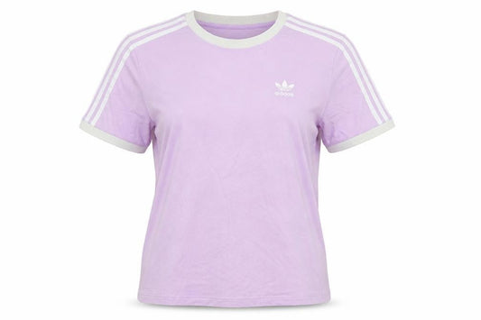 Adidas Women Purple Ringer T-Shirt Size 10 Short Sleeve Retro Style