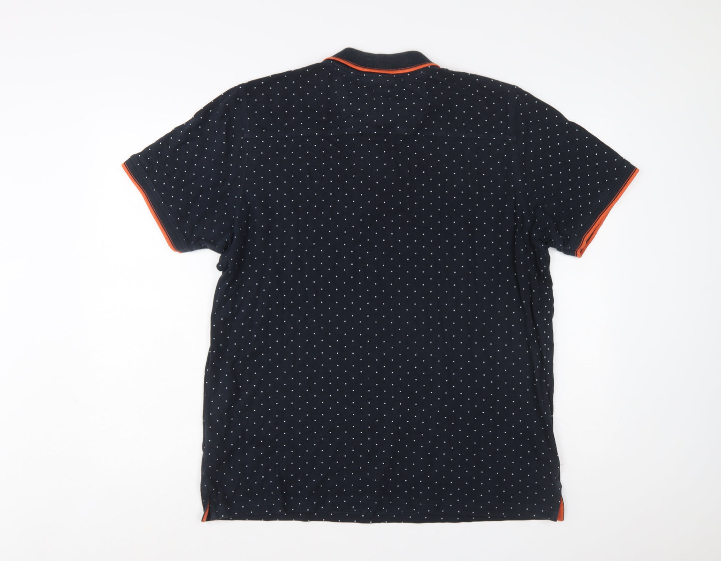 Pierre Cardin Men's Black Polka Dot Regular Fit Polo Shirt XL