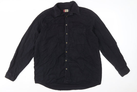 Wrangler Men's Black XL Long Sleeve Button-Up Casual Shirt