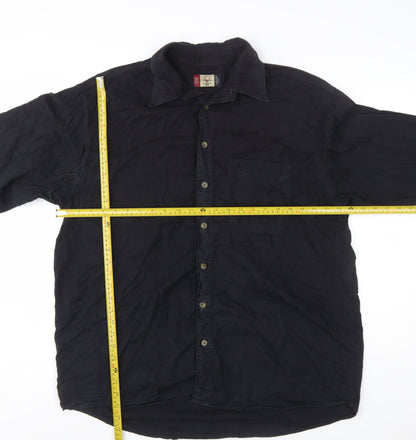 Wrangler Men's Black XL Long Sleeve Button-Up Casual Shirt