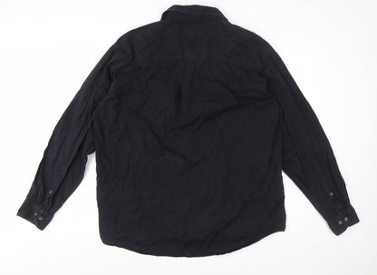 Wrangler Men's Black XL Long Sleeve Button-Up Casual Shirt