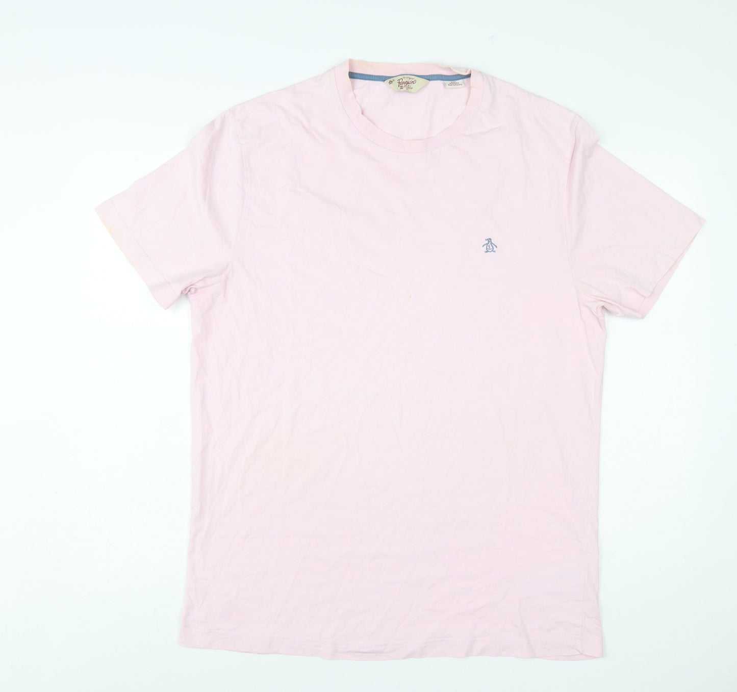 Original Penguin Men's Pink 2XL Crew Neck Cotton T-Shirt