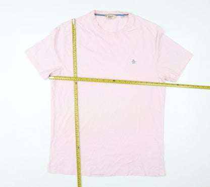 Original Penguin Men's Pink 2XL Crew Neck Cotton T-Shirt
