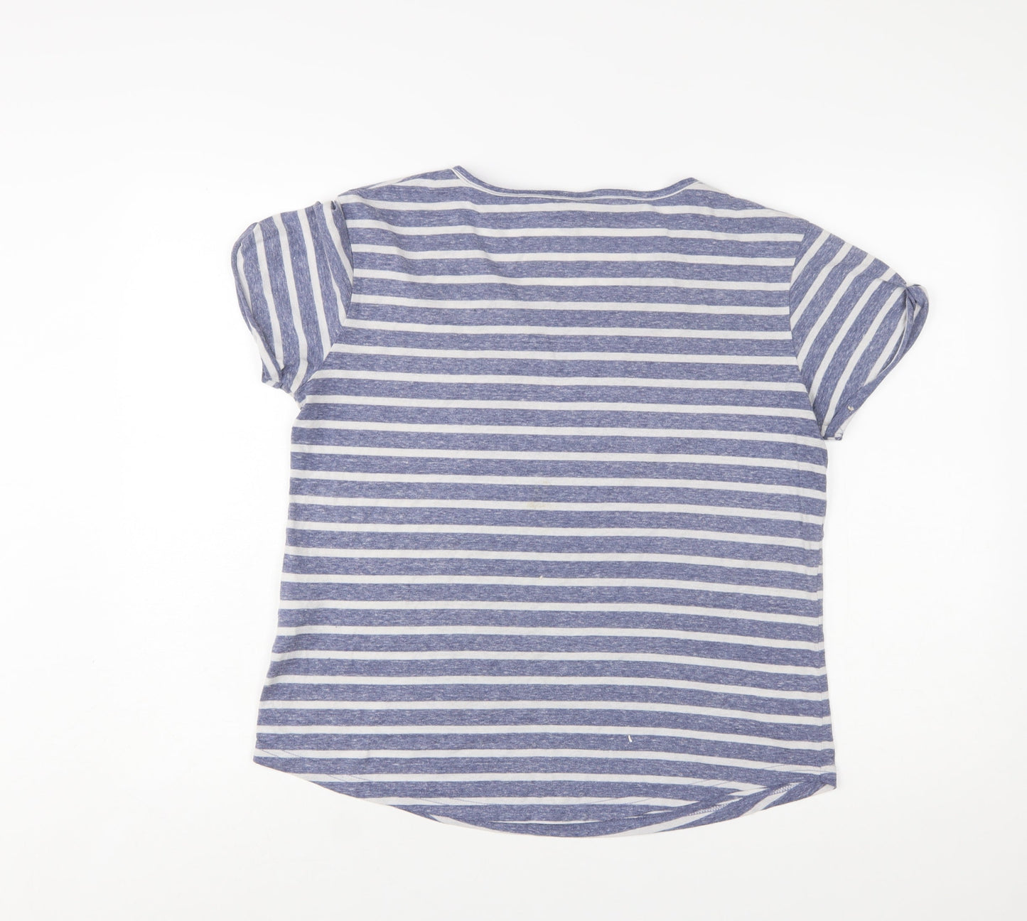 Trespass Womens Blue White Striped Crew Neck T-Shirt UK 14
