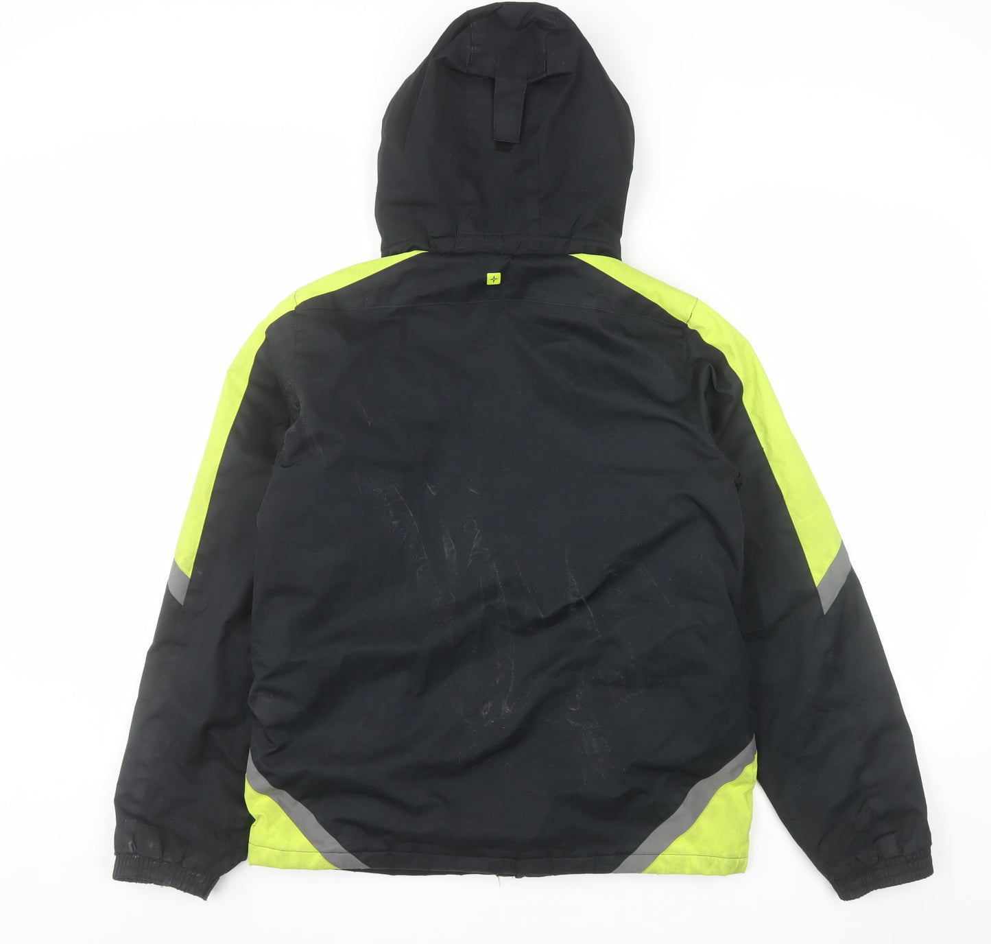 Mountain Warehouse Boys Black Ski Jacket 13 Years Hooded Water Resistant