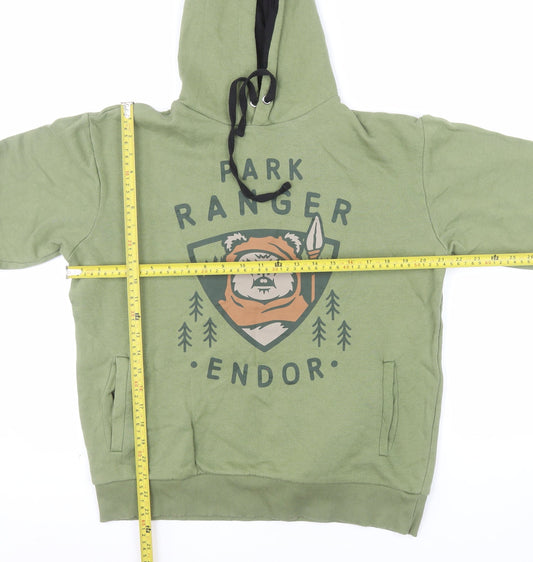 Star Wars Men's Green Pullover Hoodie M Ewok Endor Park Ranger