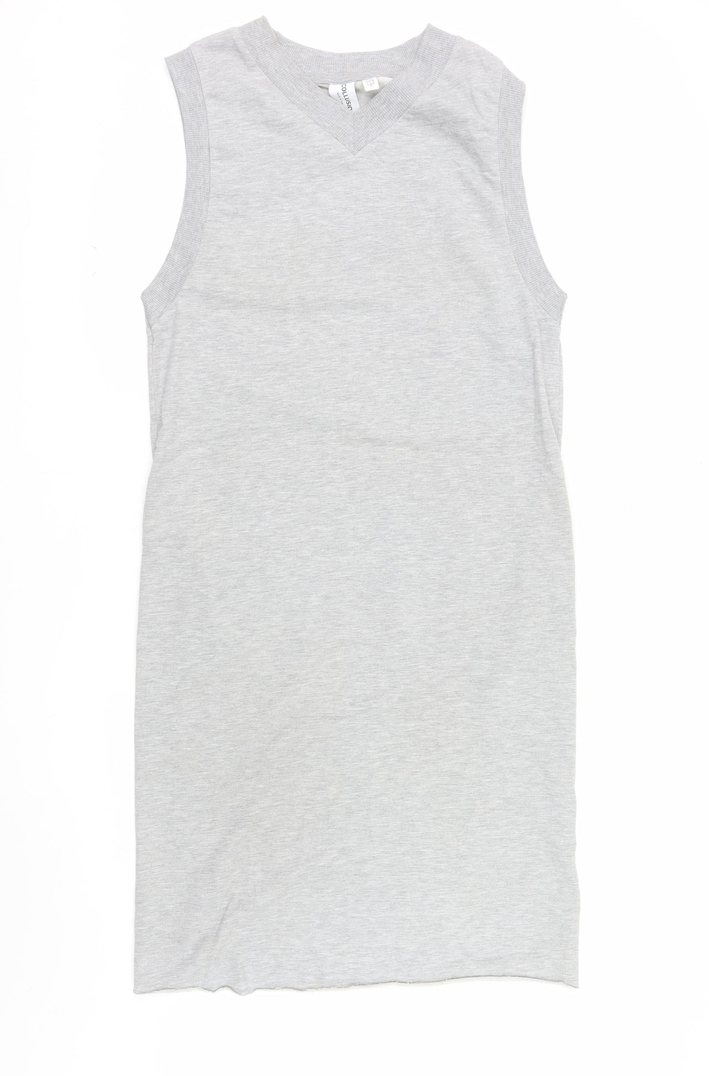 Collusion Women's Grey Size 8 Sleeveless Tank Dress