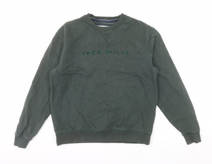 Jack Wills Mens Green M Crew Neck Pullover Sweatshirt