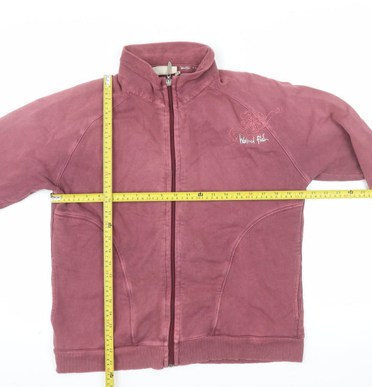 Weird Fish Womens Pink Full Zip Hoodie Size L 100% Cotton Casual