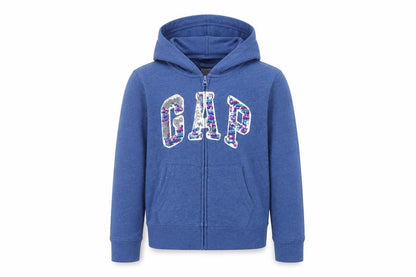 Gap Girls Blue Sequin Logo Full Zip Hoodie 10-11 Years