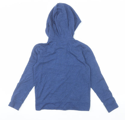 GAP Girls Blue Sequin Logo Full Zip Hoodie 10-11 Years