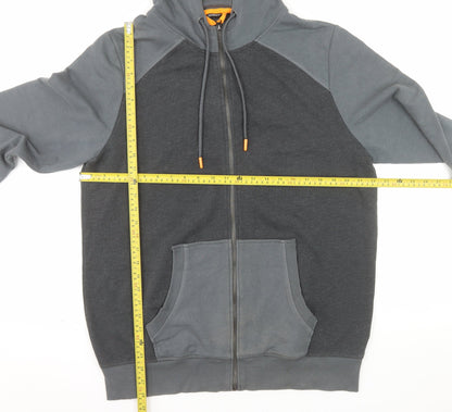 Livergy Men’s Grey Full Zip Hoodie Size L Cotton Blend