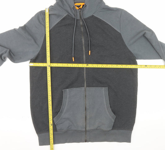 Livergy Men’s Grey Full Zip Hoodie Size L Cotton Blend