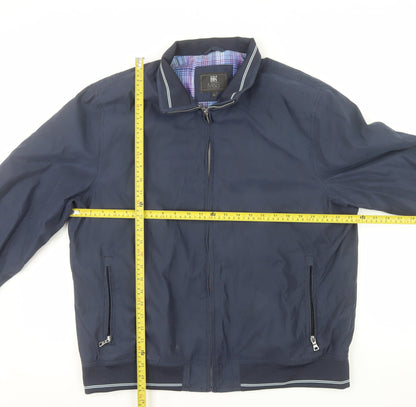 Marks and Spencer Men's Blue XL Bomber Jacket Casual Full Zip Lightweight