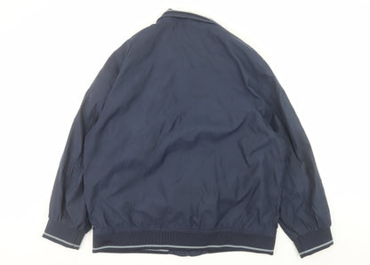 Marks and Spencer Men's Blue XL Bomber Jacket Casual Full Zip Lightweight