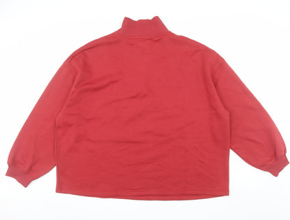 Simply Be Women’s Red 1/2 Zip Pullover Sweatshirt Size 20