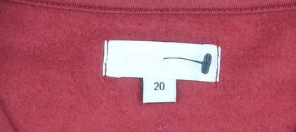 Simply Be Women’s Red 1/2 Zip Pullover Sweatshirt Size 20