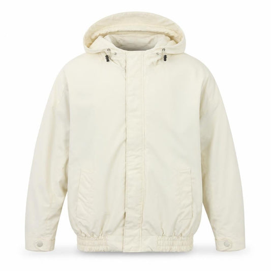 William Look Men's Ivory Hooded Water Resistant Jacket Size M