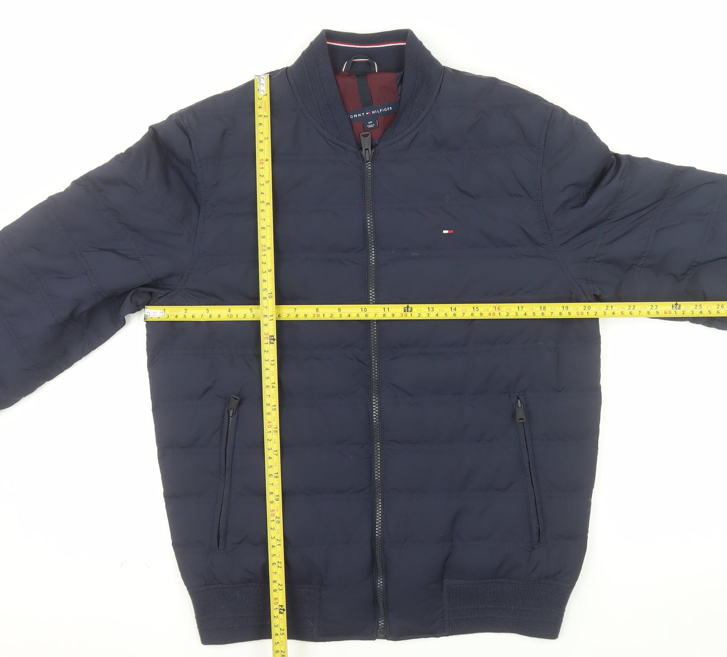 Tommy Hilfiger Men's Blue Padded Bomber Jacket Size S