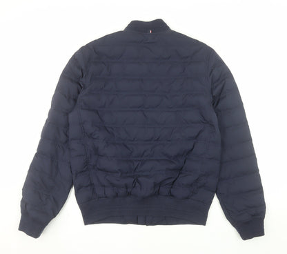 Tommy Hilfiger Men's Blue Padded Bomber Jacket Size S