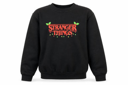 Netflix Boys Black Stranger Things XL Pullover Fleece Sweatshirt