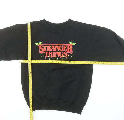 Netflix Boys Black Stranger Things XL Pullover Fleece Sweatshirt